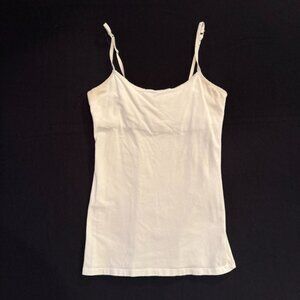 SO Perfect Cami White Tank Top Adjustable Straps Juniors Size Medium